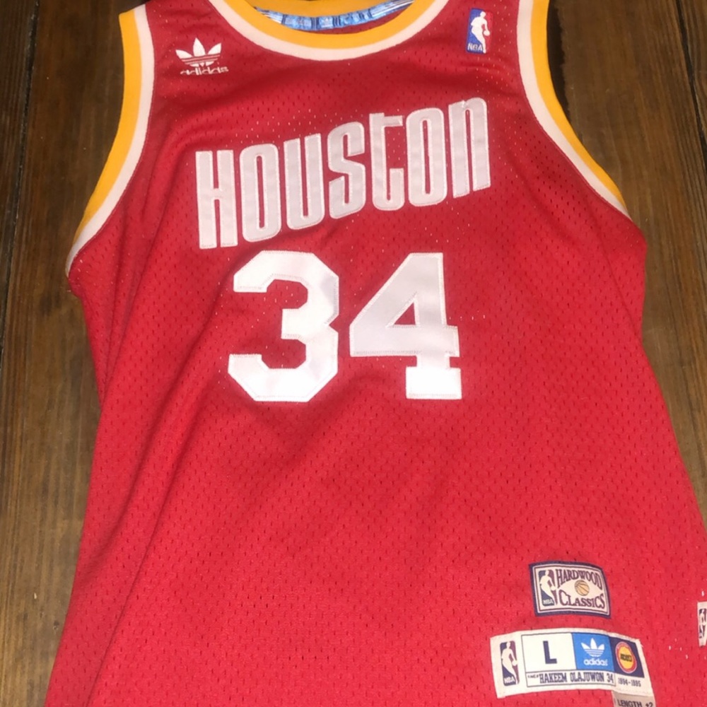 hakeem olajuwon throwback adidas jersey